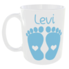 "Any Baby Name on a Mug" (Can personalise with any Baby Name for free and Choose Colour) Levi Blue