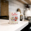 "Pour me Coffee Hand me my Crochet now slowly back away" (Funny Novelty Mug) Kitchen Work Top View
