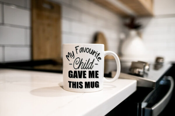 "My Favourite Child Gave Me This Mug" (Funny Gift Mug) Kitchen Image Gift For Parents