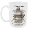 Jesus footprints In the Sand Poem Mug