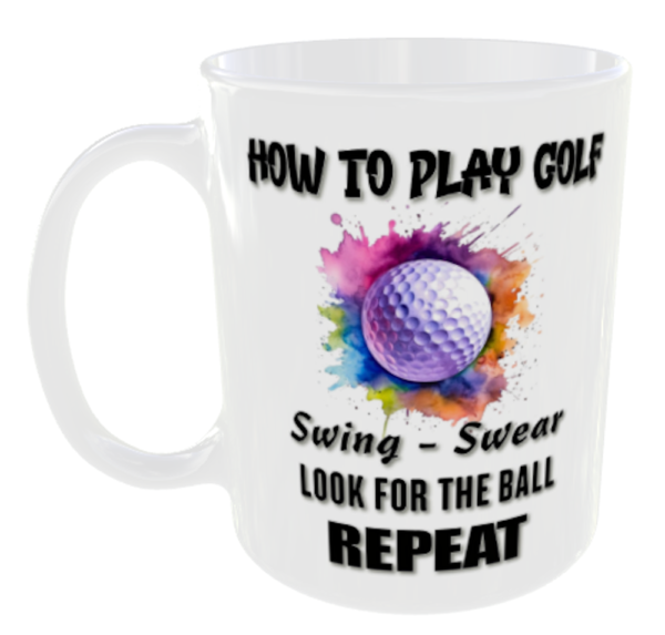 How To Play Golf Funny Mug