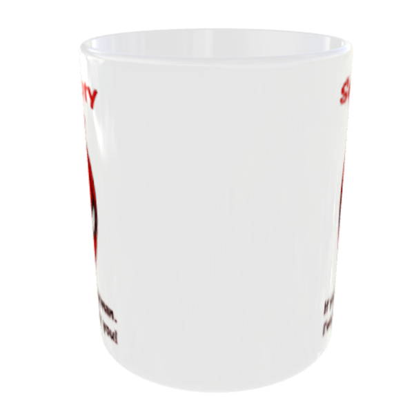 Sexuality Test - Spiderman Boobs Mug. Funny Gift Cup For Him or Her. Side View