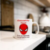 Sexuality Test - Spiderman Boobs Mug. Funny Gift Cup For Him or Her. Kitchen Spider Man