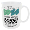 "The Boss - I'm Not Bossy I Just Know What You Should Be Doing" (Funny Novelty Mug) Back View
