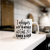 "I Whisper WTF to Myself at least 20 times a Day" (Funny Novelty Mug) Kitchen wtf Mug photo