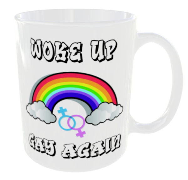 Woke Up Gay Again, Funny LGBT Mug 3