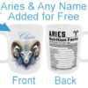 "Any Name Personalised on an Aries Star Sign Mug" (Zodiac Mug - Personalised any name for Free)