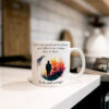 "If a man speaks in the forest and there is no woman there to hear... Is he still wrong?" (Funny Novelty Mug) Kitchen Mug on counter view