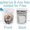 "Any Name Personalised on a Sagittarius Star Sign Mug" (Zodiac Mug - Personalised any name for Free)