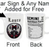 "Any Name and Star Sign Mug" (Gothic Zodiac Mug - Personalised any name for Free)
