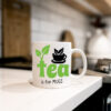 Funny Tea is for Mugs, pun gift mug kitchen view