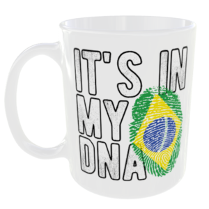 Brazil - It's in my DNA Flag - Finger Print Mug