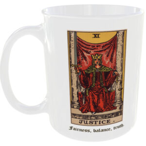 Justice Major Acana Tarot Card Mug