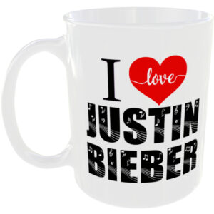 I Love Justin Bieber - Music Mug