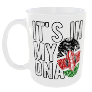 Kenya - It's in my DNA Flag - Finger Print Mug