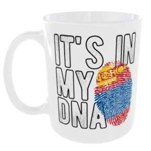 Mongolia - It's in my DNA Flag - Finger Print Mug
