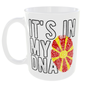 North Macedonia - It's in my DNA Flag - Finger Print Mug