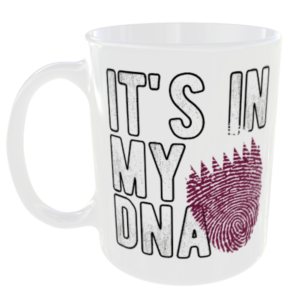Qatar - It's in my DNA Flag - Finger Print Mug