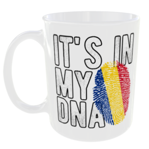 Romania - It's in my DNA Flag - Finger Print Mug