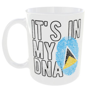 Saint Lucia - It's in my DNA Flag - Finger Print Mug