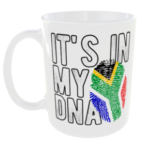 South Africa - It's in my DNA Flag - Finger Print Mug