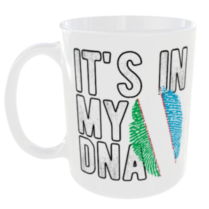 Uzbekistan - It's in my DNA Flag - Finger Print Mug