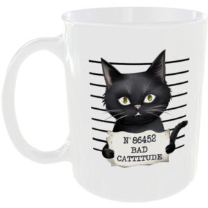 Bad Cattitude - Funny Cat Mug