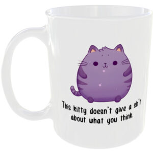 this kitty doesnt give a shit - Funny Cat Mug