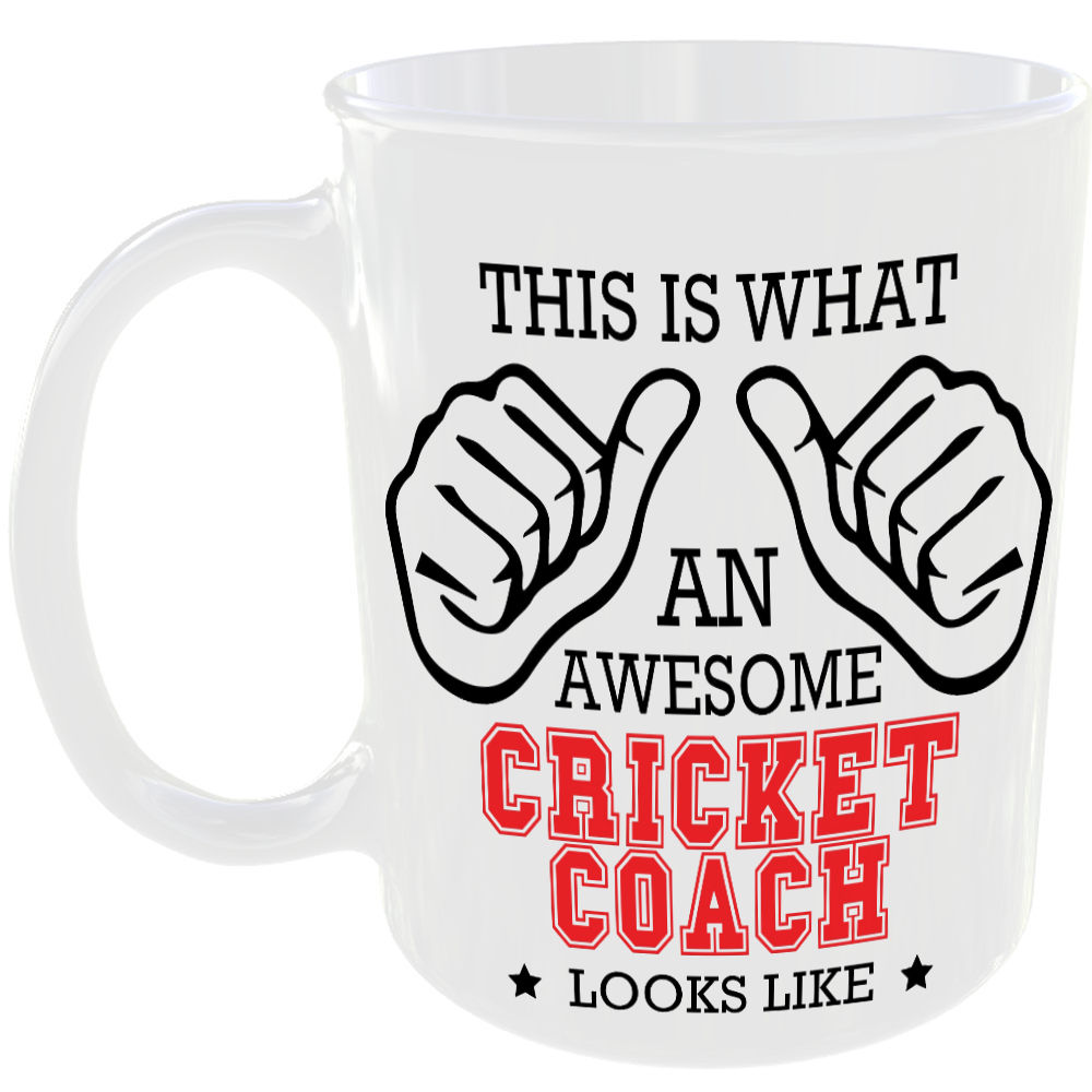 This is what an awesome Cricket Coach looks like - gift mug