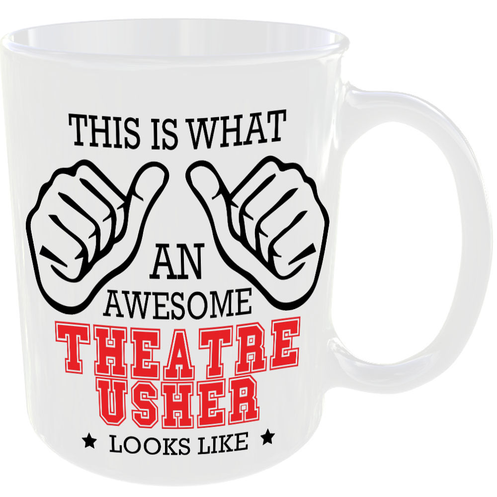 This is what an awesome Theatre Usher looks like - gift mug - Image 2