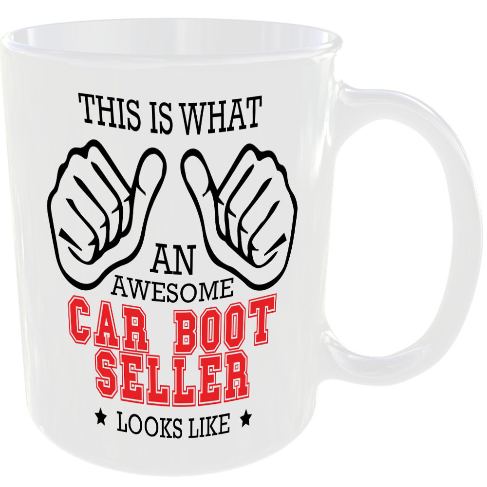 WHAT A AWESOME CAR BOOT SELLER LOOKS LIKE MUG IDEAL GIFT CUP FOR WORK JOB CAREER - Image 2