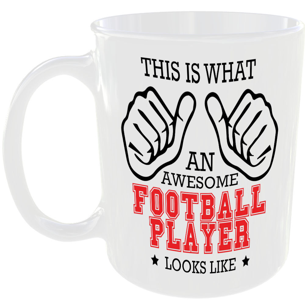 This is what an awesome Football Player looks like - gift mug