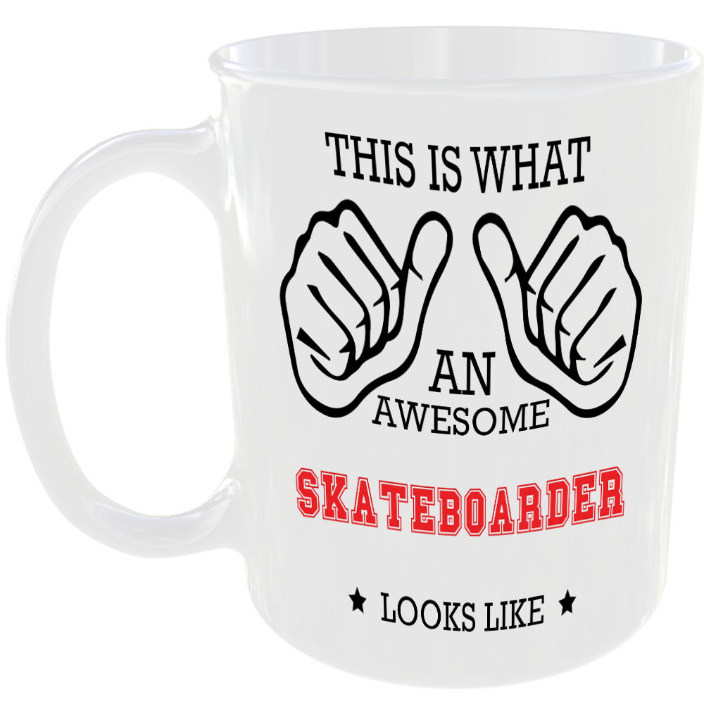 This is what an awesome Skateboarder looks like - gift mug