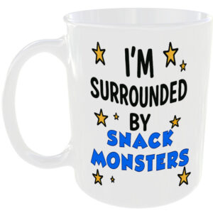 SURROUNDED BY SNACK MONSTERS MUG FUNNY INSULT GIFT OFFICE WORK HOME COFFEE CUP