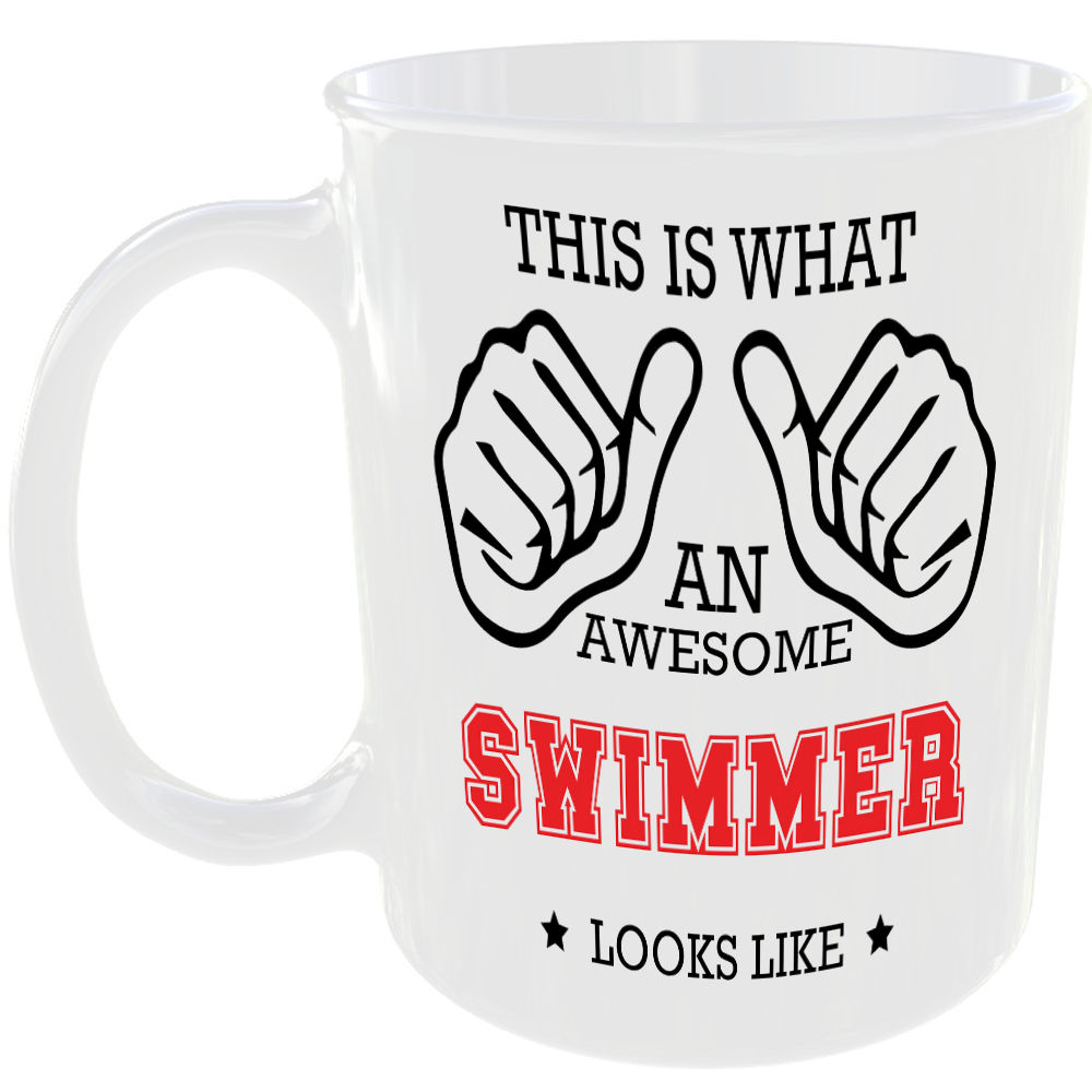 This is what an awesome Swimmer looks like - gift mug