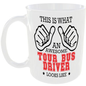 WHAT A AWESOME TOUR BUS DRIVER LOOKS LIKE MUG IDEAL GIFT CUP FOR WORK JOB CAREER
