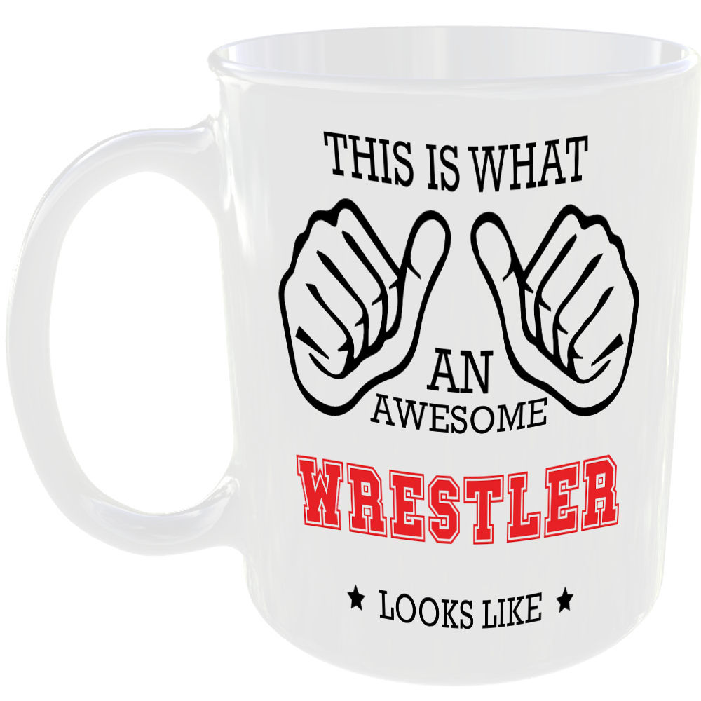 This is what an awesome Wrestler looks like - gift mug