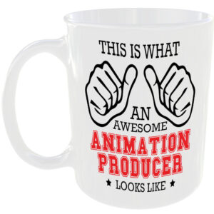 THIS IS WHAT AN AWESOME ANIMATION PRODUCER LOOKS LIKE MUG IDEAL GIFT CUP FOR WORK JOB CAREER