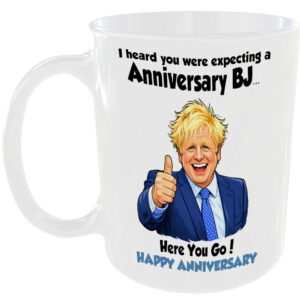 Wedding Anniversary Gift Mug for Him Husband Boyfriend BJ Boris Johnson Joke Cup