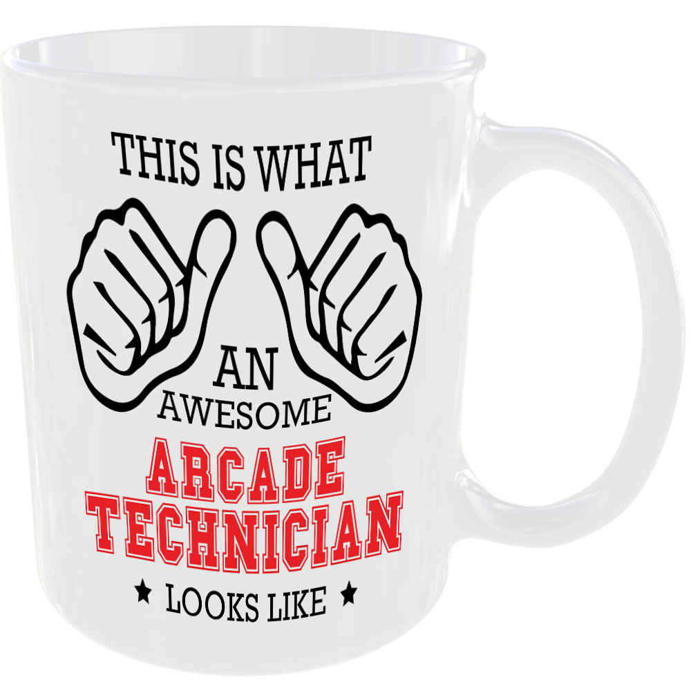 THIS IS WHAT AN AWESOME ARCADE TECHNICIAN LOOKS LIKE MUG IDEAL GIFT CUP FOR WORK JOB CAREER - Image 2