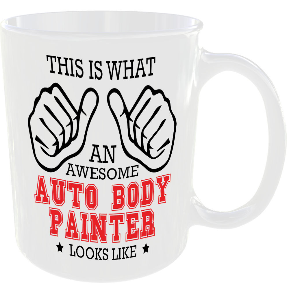 THIS IS WHAT AN AWESOME AUTO BODY PAINTER LOOKS LIKE MUG IDEAL GIFT CUP FOR WORK JOB CAREER - Image 2