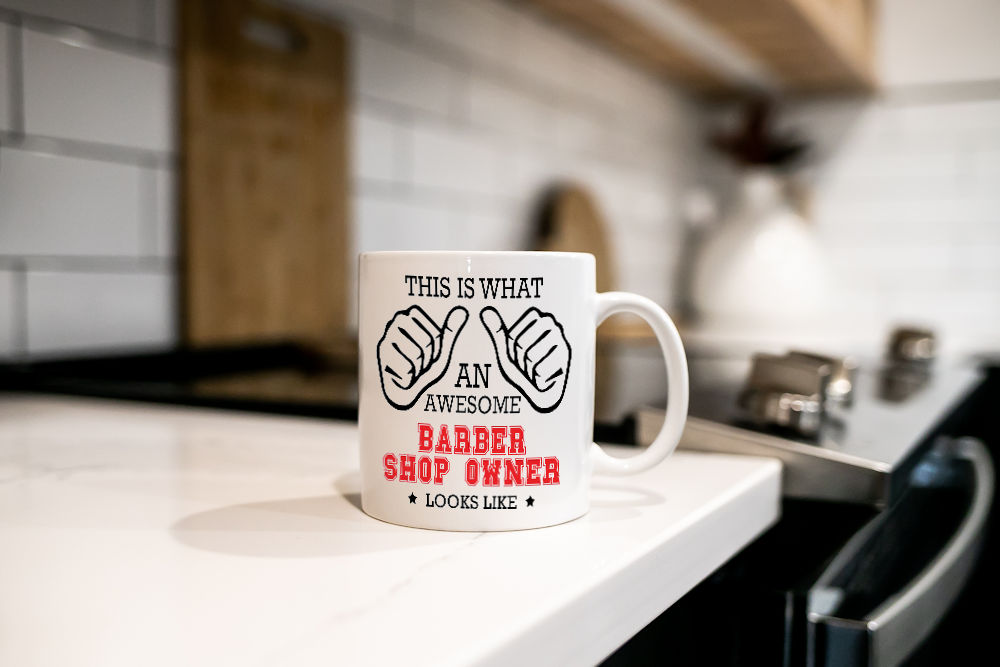 THIS IS WHAT AN AWESOME BARBER SHOP OWNER LOOKS LIKE MUG IDEAL GIFT CUP FOR WORK JOB CAREER - Image 3