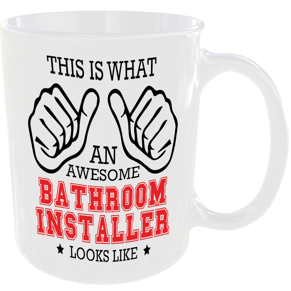 THIS IS WHAT AN AWESOME BATHROOM INSTALLER LOOKS LIKE MUG IDEAL GIFT CUP FOR WORK JOB CAREER - Image 2