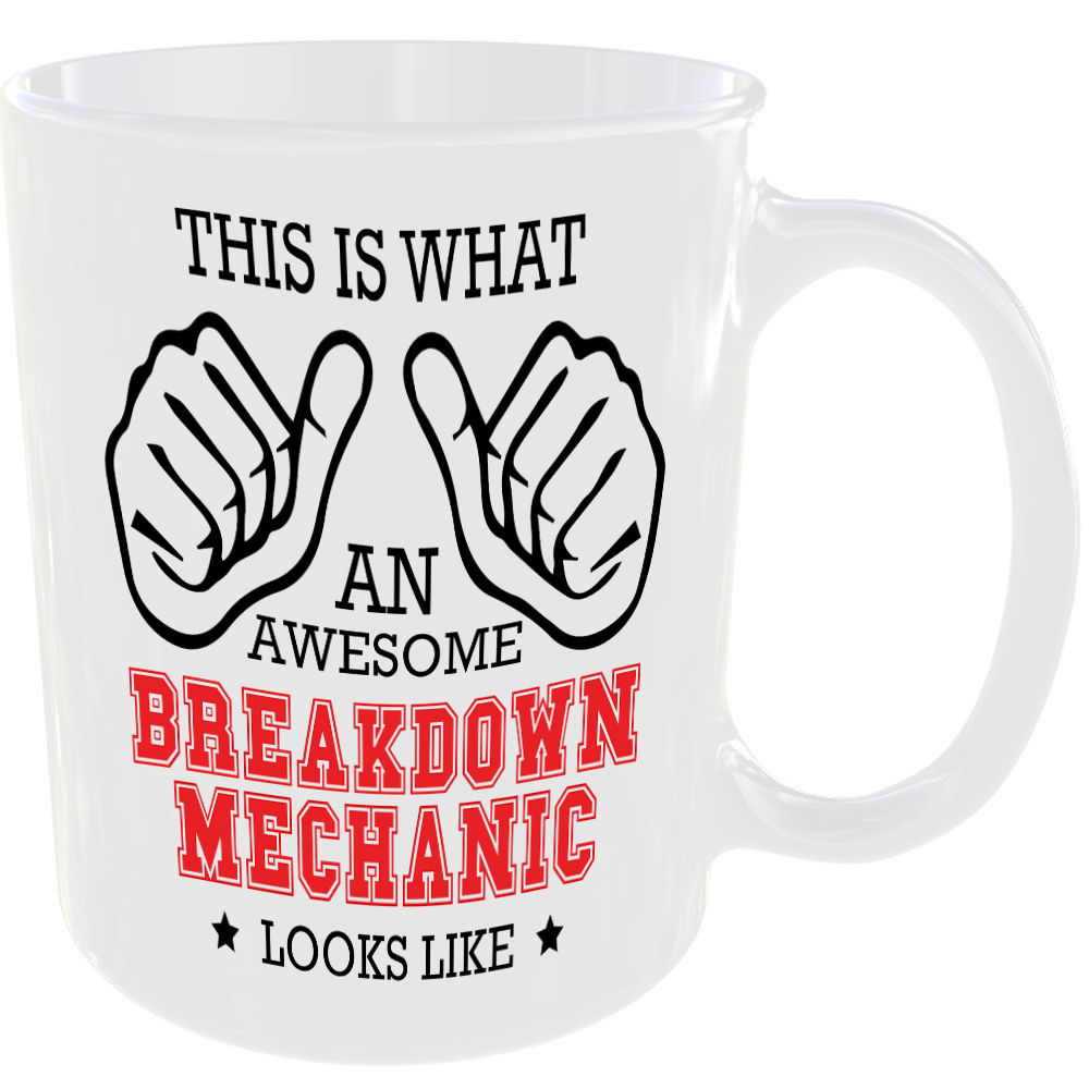 THIS IS WHAT AN AWESOME BREAKDOWN MECHANIC LOOKS LIKE MUG IDEAL GIFT CUP FOR WORK JOB CAREER - Image 2