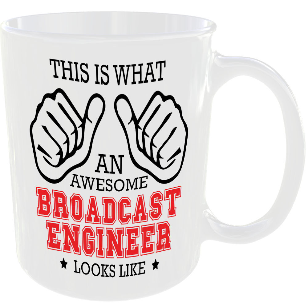 THIS IS WHAT AN AWESOME BROADCAST ENGINEER LOOKS LIKE MUG IDEAL GIFT CUP FOR WORK JOB CAREER - Image 2