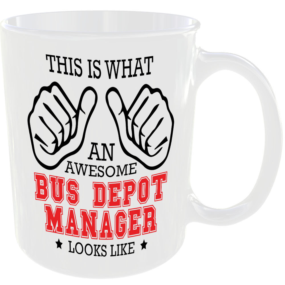 THIS IS WHAT AN AWESOME BUS DEPOT MANAGER LOOKS LIKE MUG IDEAL GIFT CUP FOR WORK JOB CAREER - Image 2