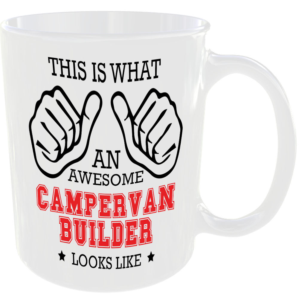 THIS IS WHAT AN AWESOME CAMPERVAN BUILDER LOOKS LIKE MUG IDEAL GIFT CUP FOR WORK JOB CAREER - Image 2