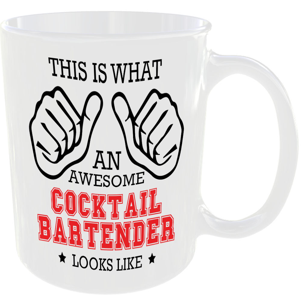 THIS IS WHAT AN AWESOME COCKTAIL BARTENDER LOOKS LIKE MUG IDEAL GIFT CUP FOR WORK JOB CAREER - Image 2