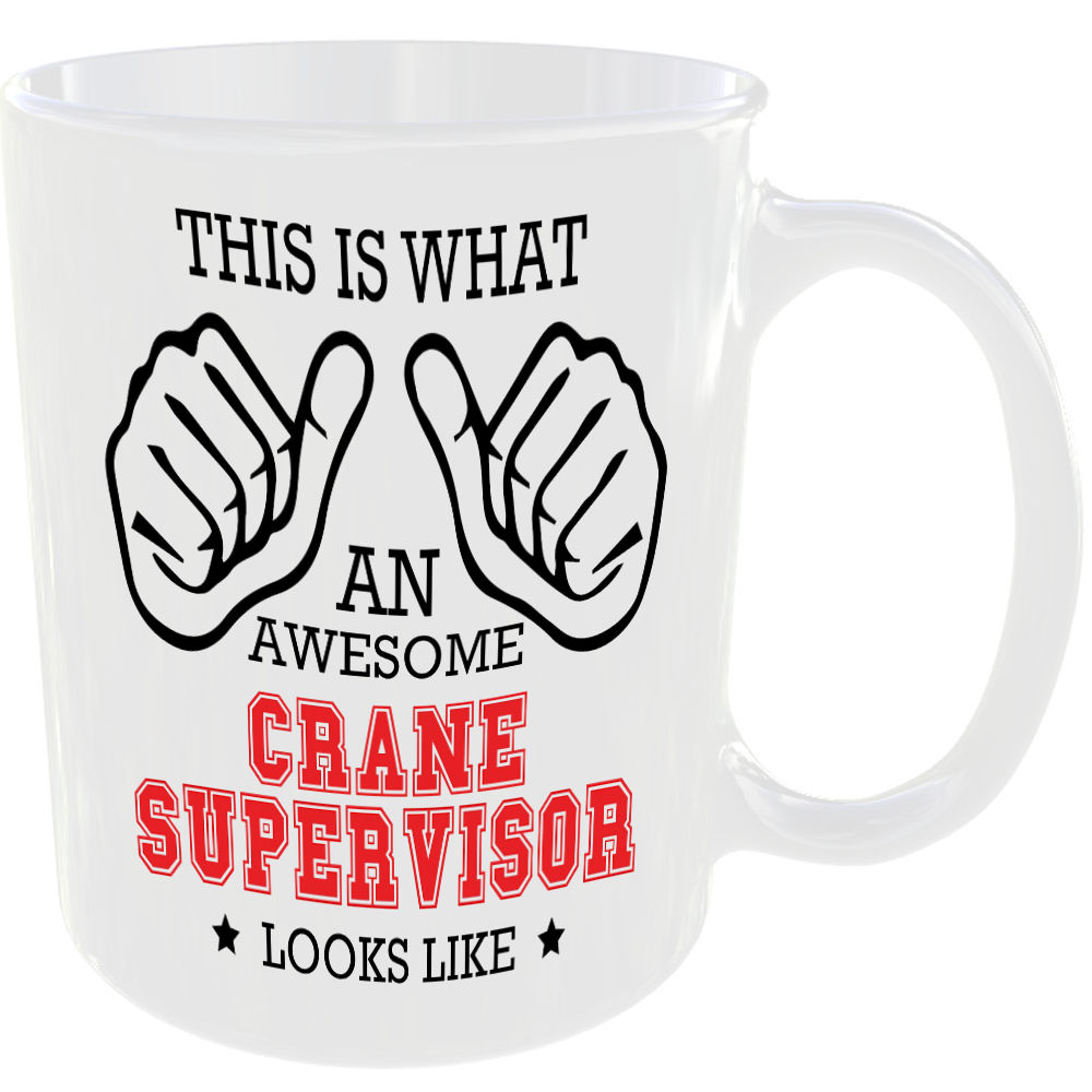 THIS IS WHAT AN AWESOME CRANE SUPERVISOR LOOKS LIKE MUG IDEAL GIFT CUP FOR WORK JOB CAREER - Image 2