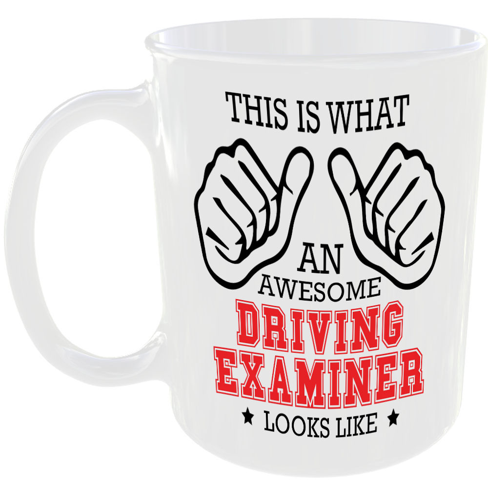 THIS IS WHAT AN AWESOME DRIVING EXAMINER LOOKS LIKE MUG IDEAL GIFT CUP FOR WORK JOB CAREER